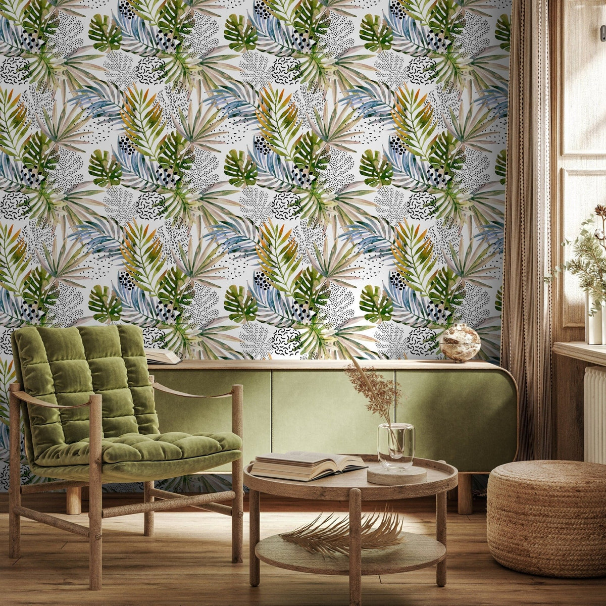 Tropical Jungle Harmony Wallpaper - B002 - WallTrend