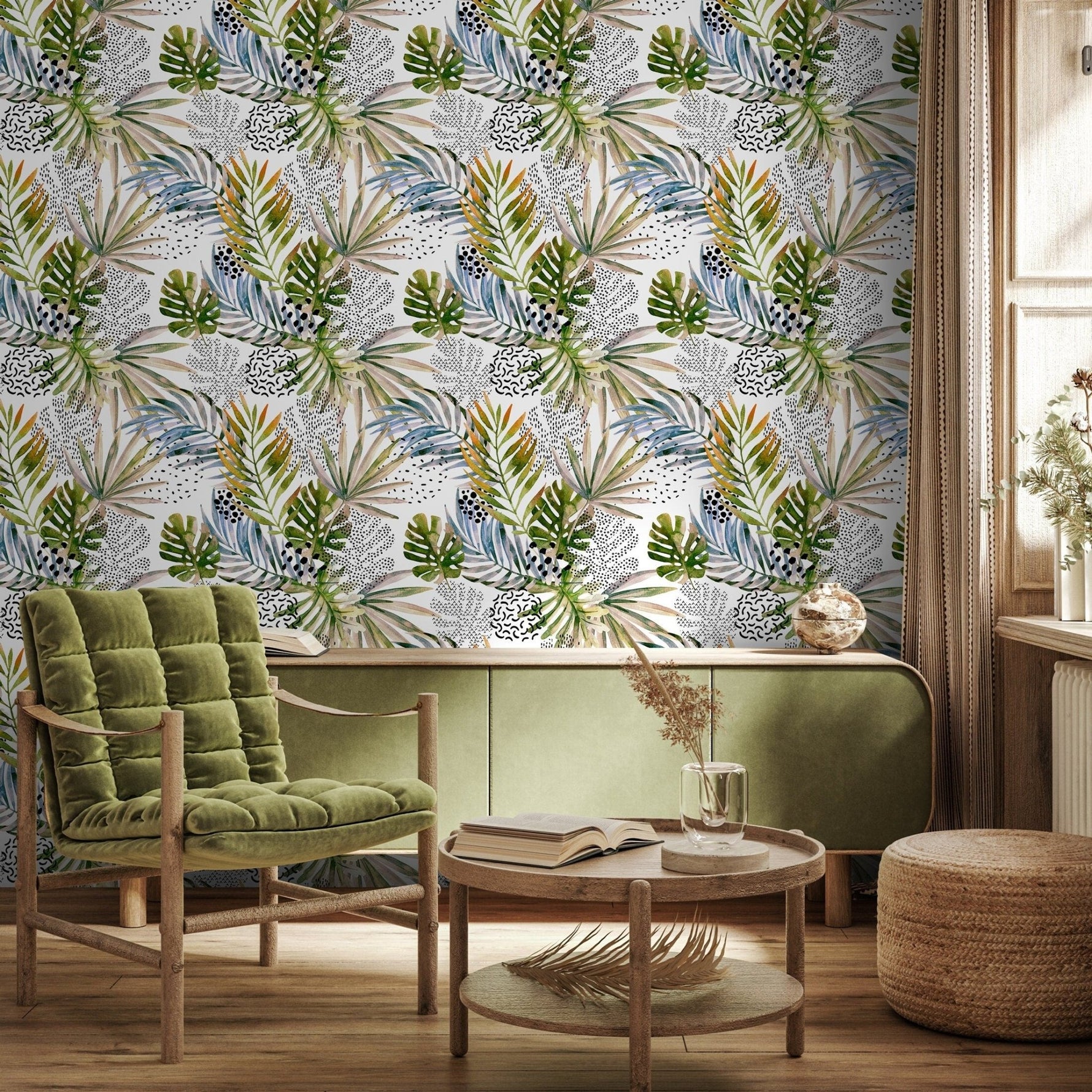 Tropical Jungle Harmony Wallpaper - B002 - WallTrend