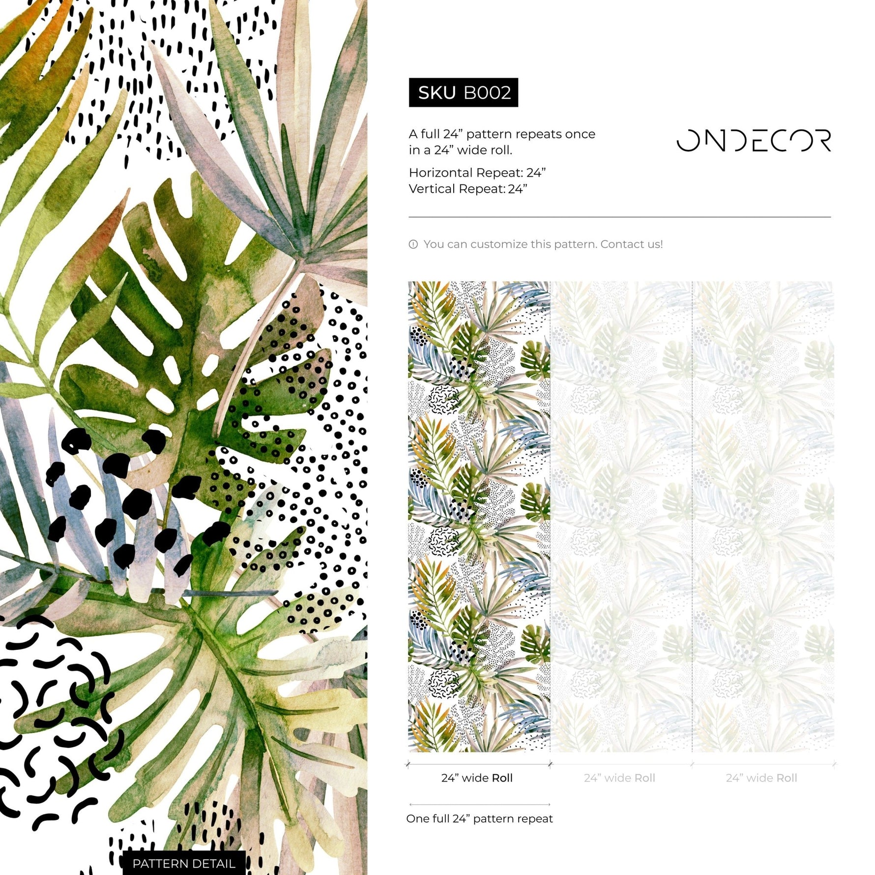 Tropical Jungle Harmony Wallpaper - B002 - WallTrend