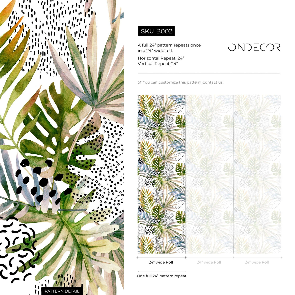 Tropical Jungle Harmony Wallpaper - B002 - WallTrend