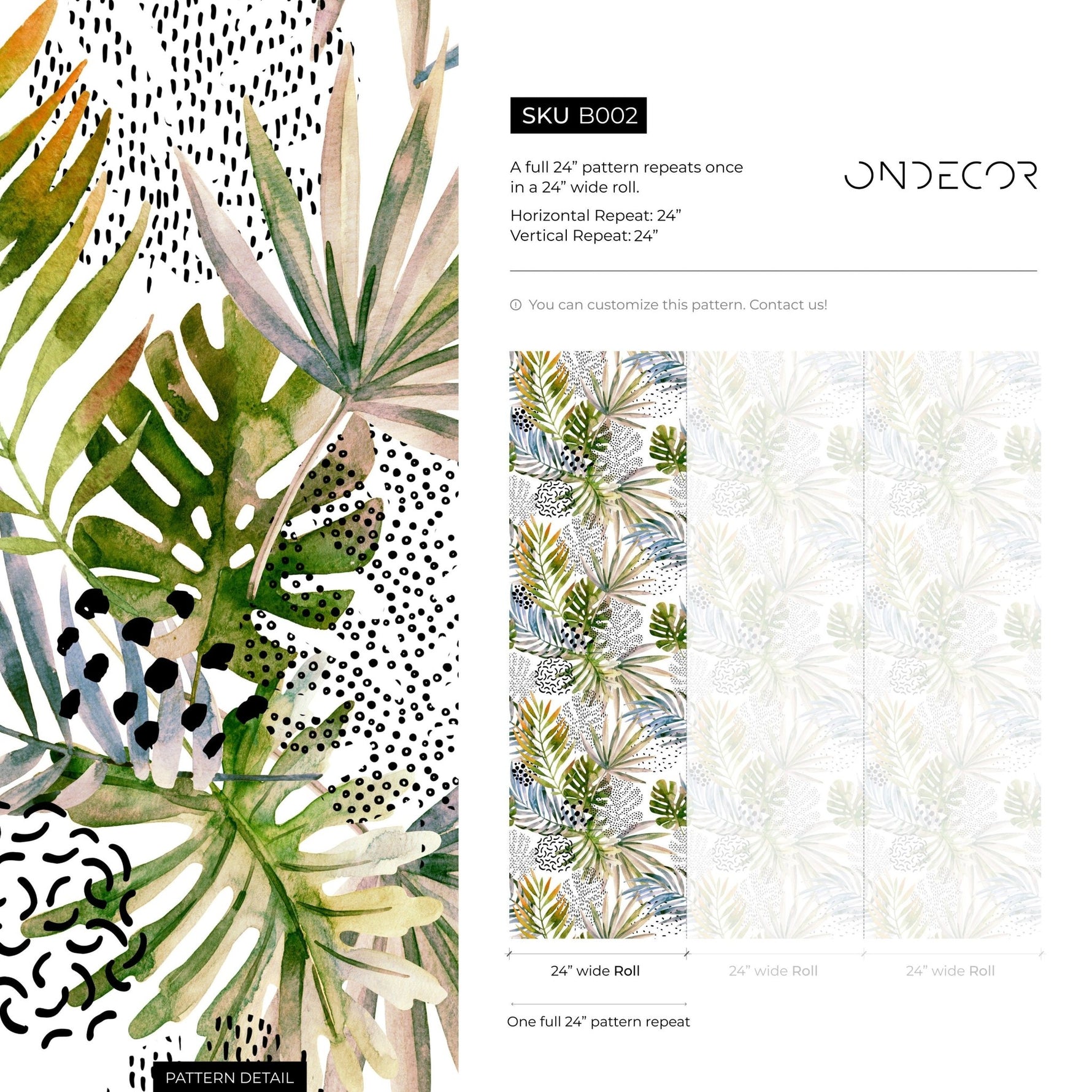 Tropical Jungle Harmony Wallpaper - B002 - WallTrend