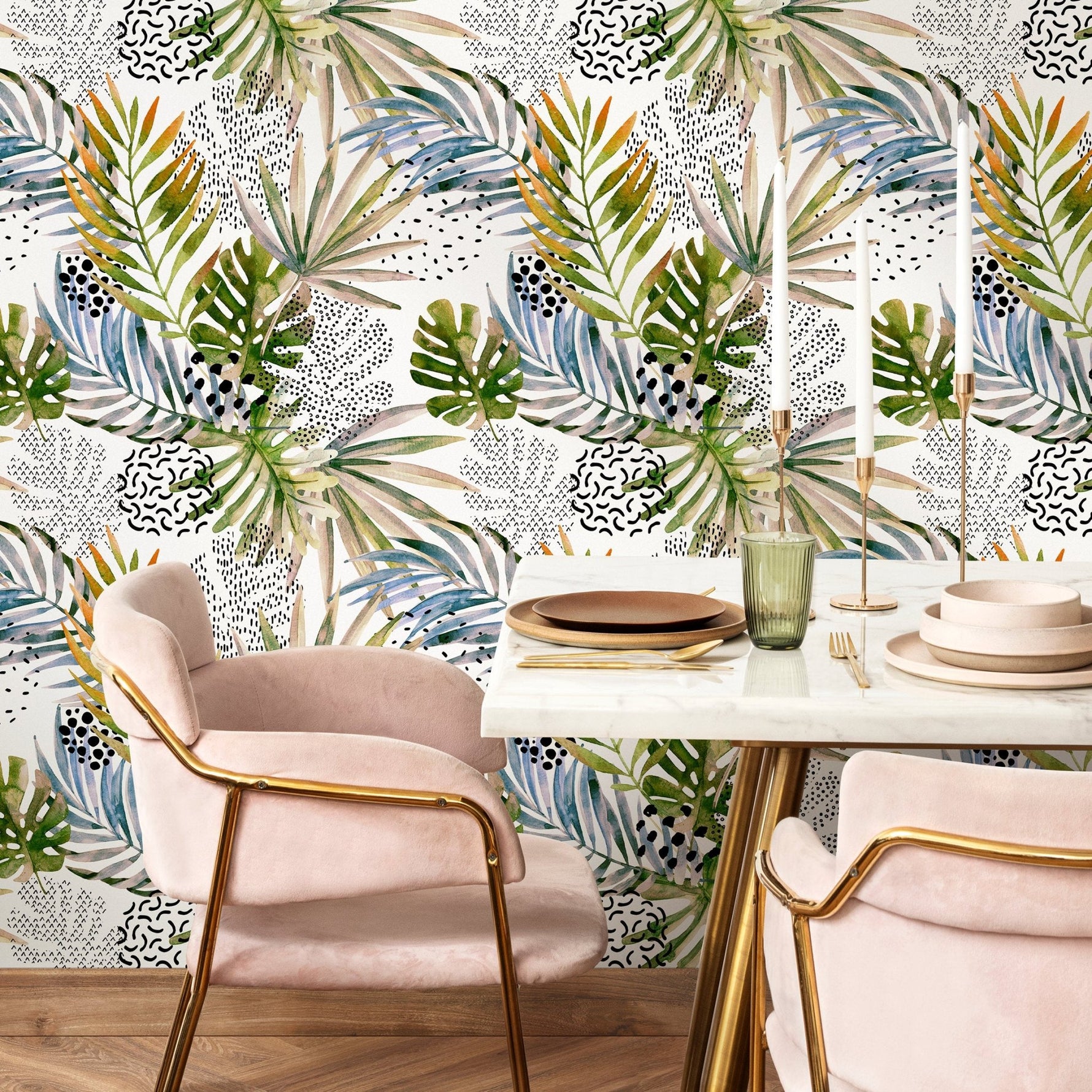 Tropical Jungle Harmony Wallpaper - B002 - WallTrend