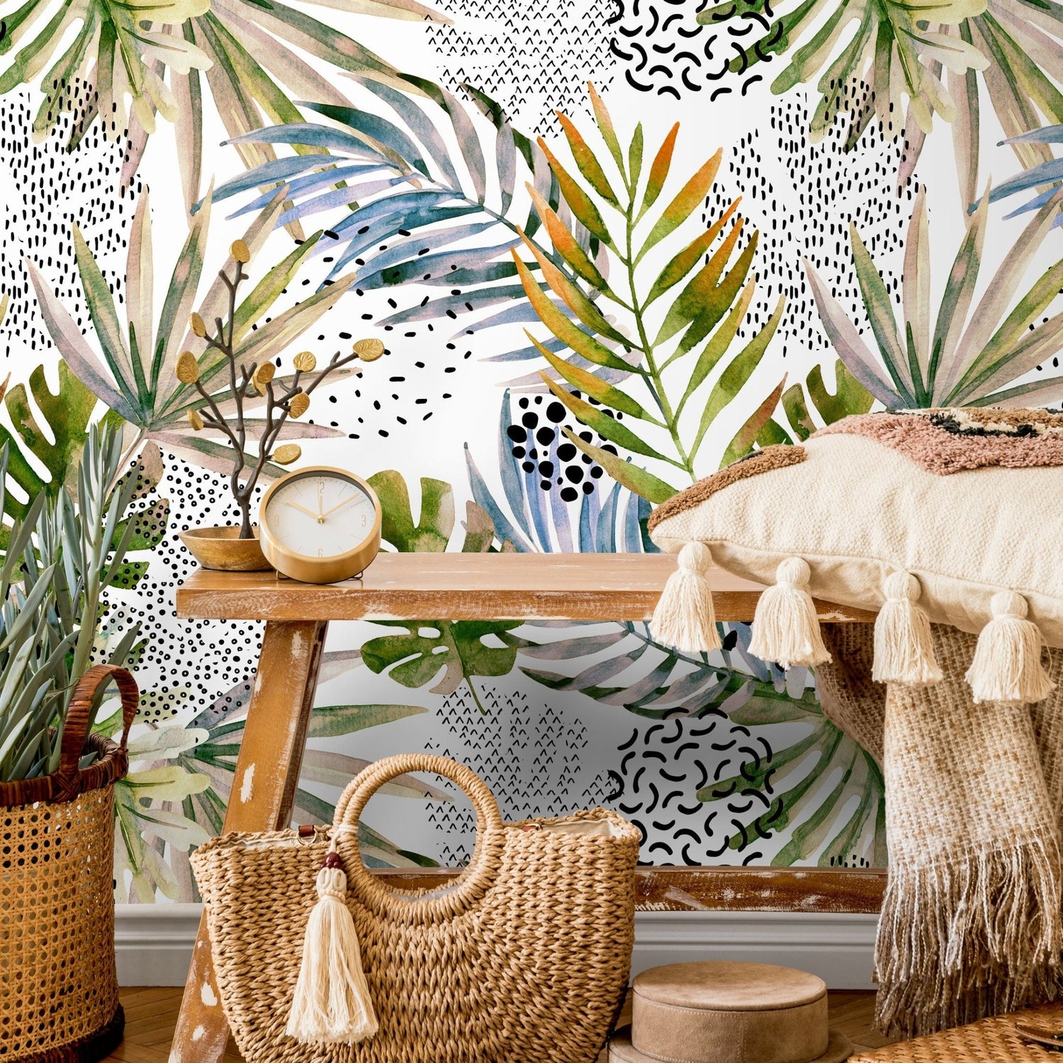 Tropical Jungle Harmony Wallpaper - B002 - WallTrend