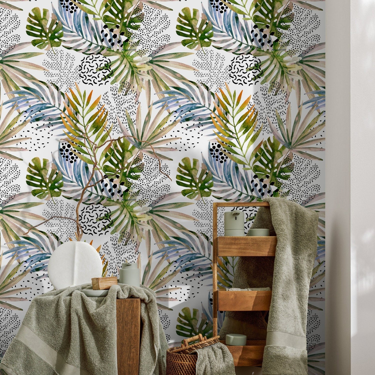 Tropical Jungle Harmony Wallpaper - B002 - WallTrend