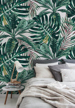 Tropical Jungle Leaves Wallpaper - B120 - WallTrend