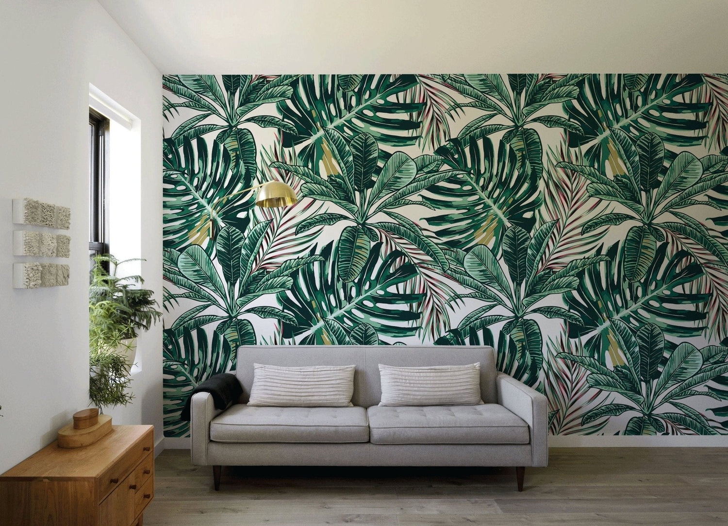 Tropical Jungle Leaves Wallpaper - B120 - WallTrend