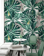 Tropical Jungle Leaves Wallpaper - B120 - WallTrend