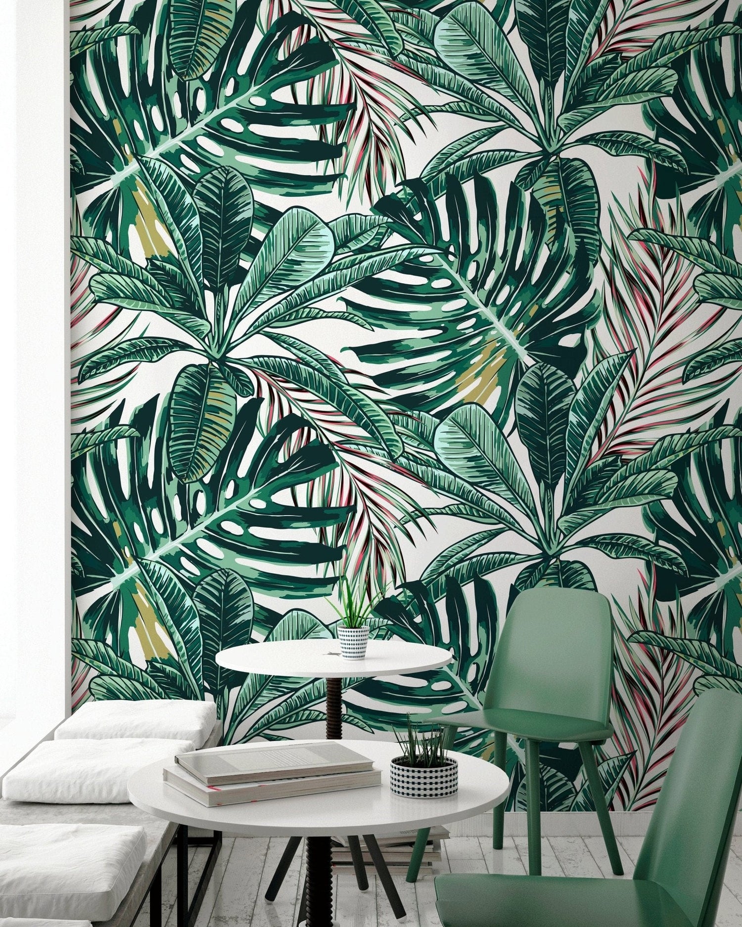 Tropical Jungle Leaves Wallpaper - B120 - WallTrend
