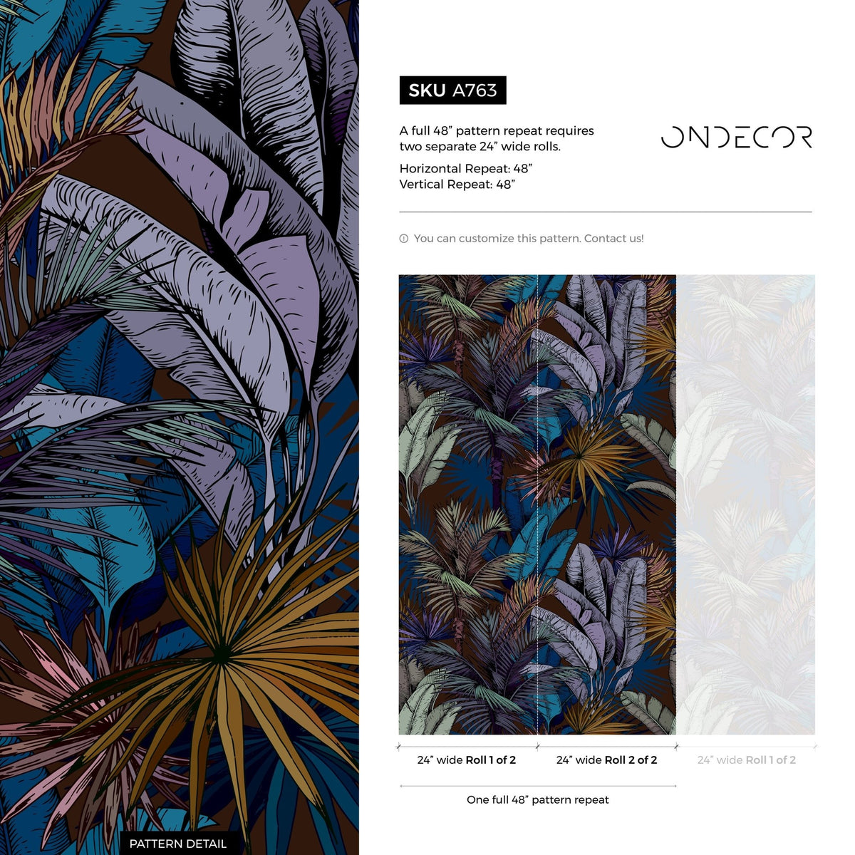 Tropical Jungle Paradise Wallpaper - A763 - WallTrend