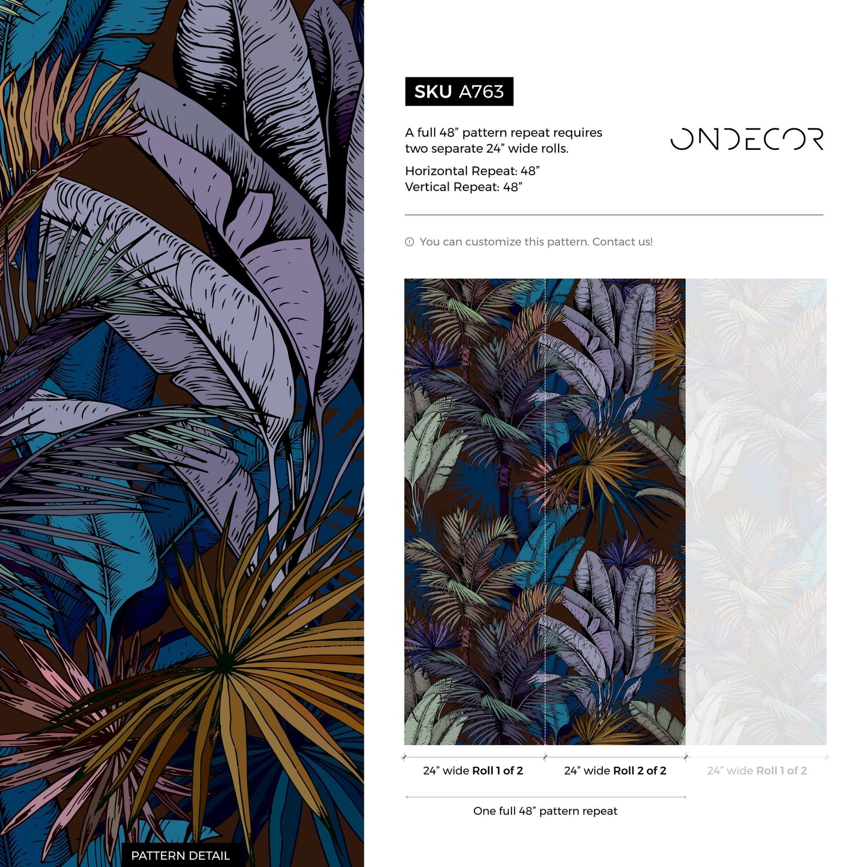 Tropical Jungle Paradise Wallpaper - A763 - WallTrend