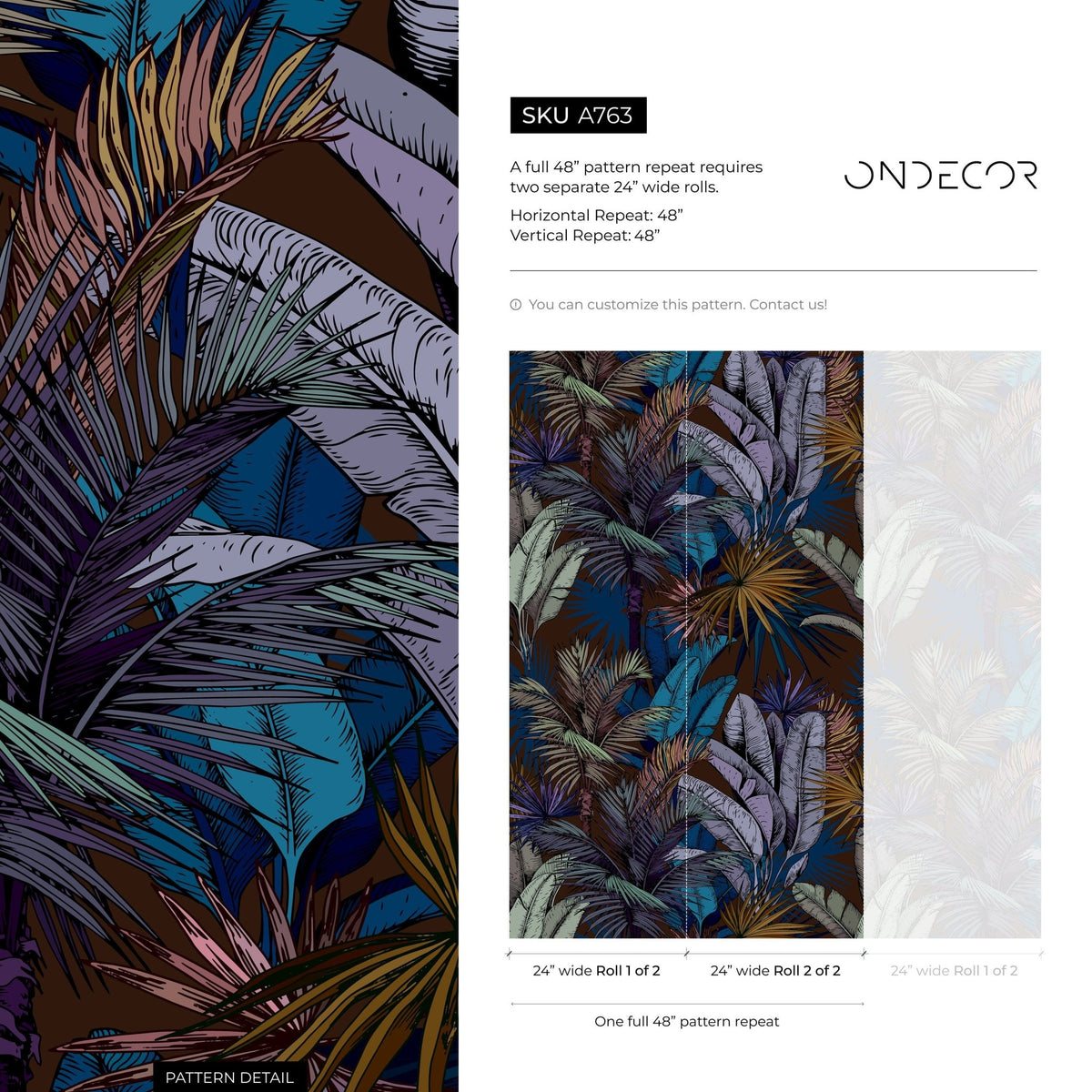 Tropical Jungle Paradise Wallpaper - A763 - WallTrend