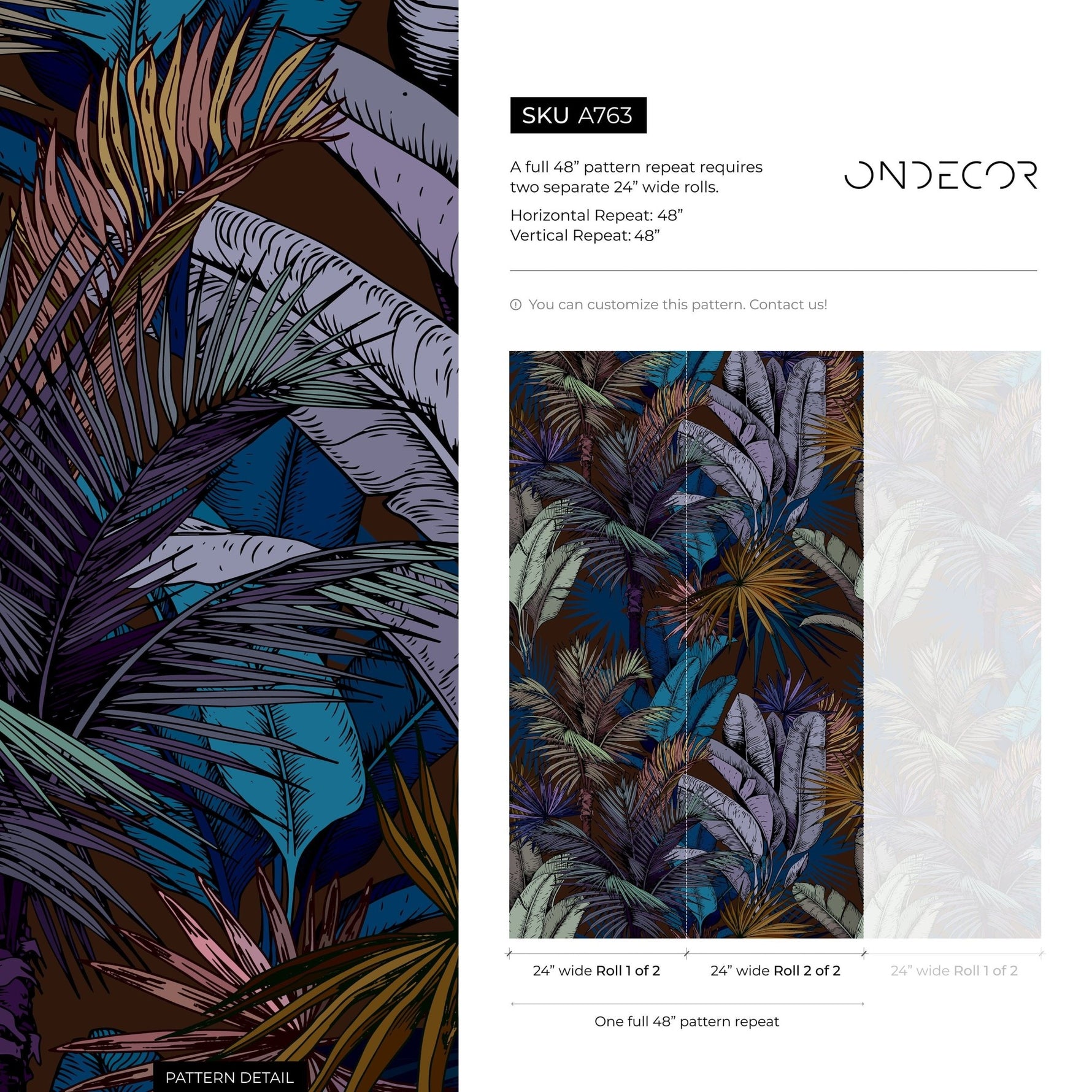 Tropical Jungle Paradise Wallpaper - A763 - WallTrend