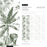 Tropical Jungle Wildlife Watercolor Wallpaper - D646 - WallTrend