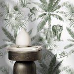 Tropical Jungle Wildlife Watercolor Wallpaper - D646 - WallTrend