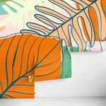 Tropical Leaf Abstraction Wallpaper - C075 - WallTrend