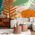 Tropical Leaf Abstraction Wallpaper - C075 - WallTrend