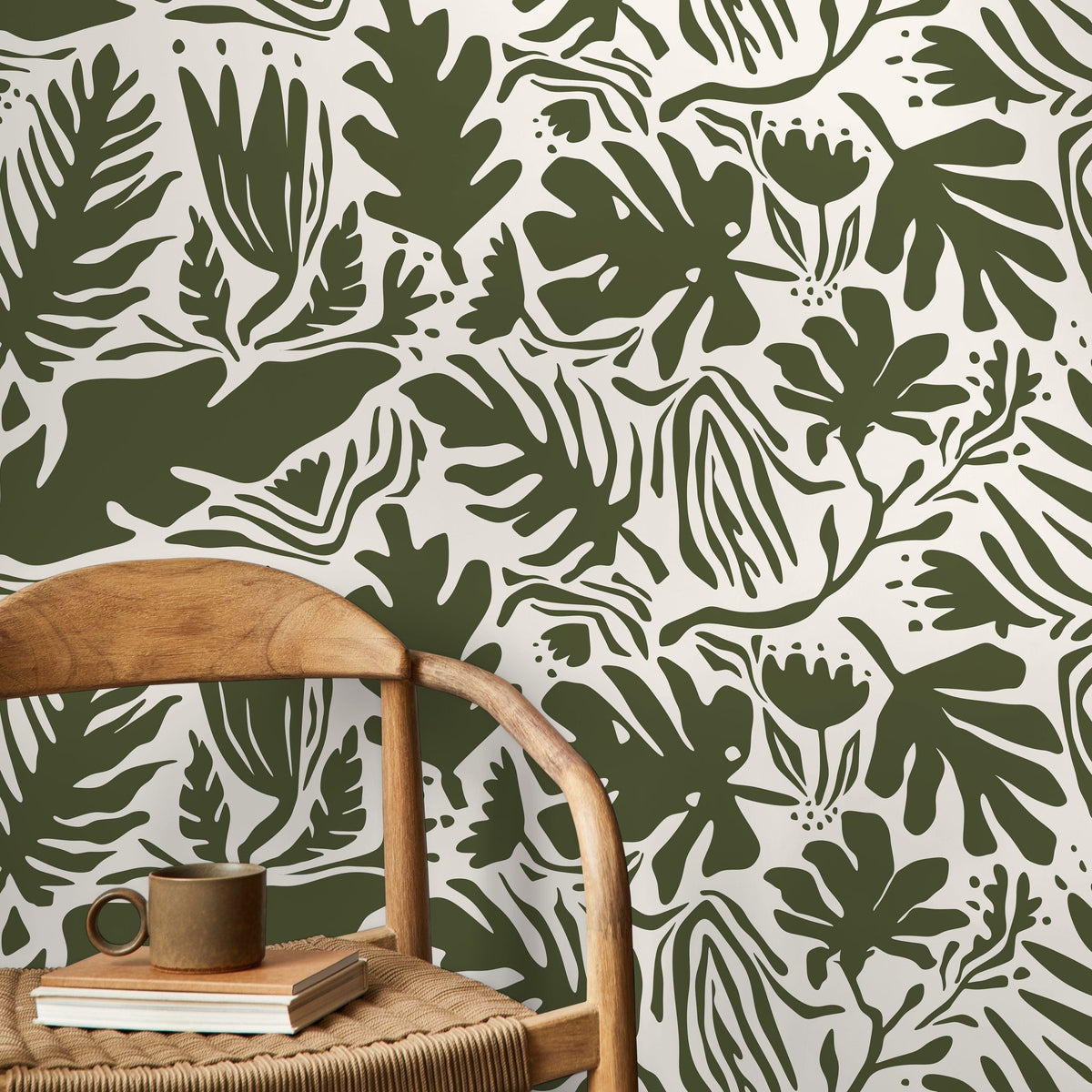 Tropical Leaf Abstraction Wallpaper - D667 - WallTrend