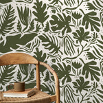 Tropical Leaf Abstraction Wallpaper - D667 - WallTrend