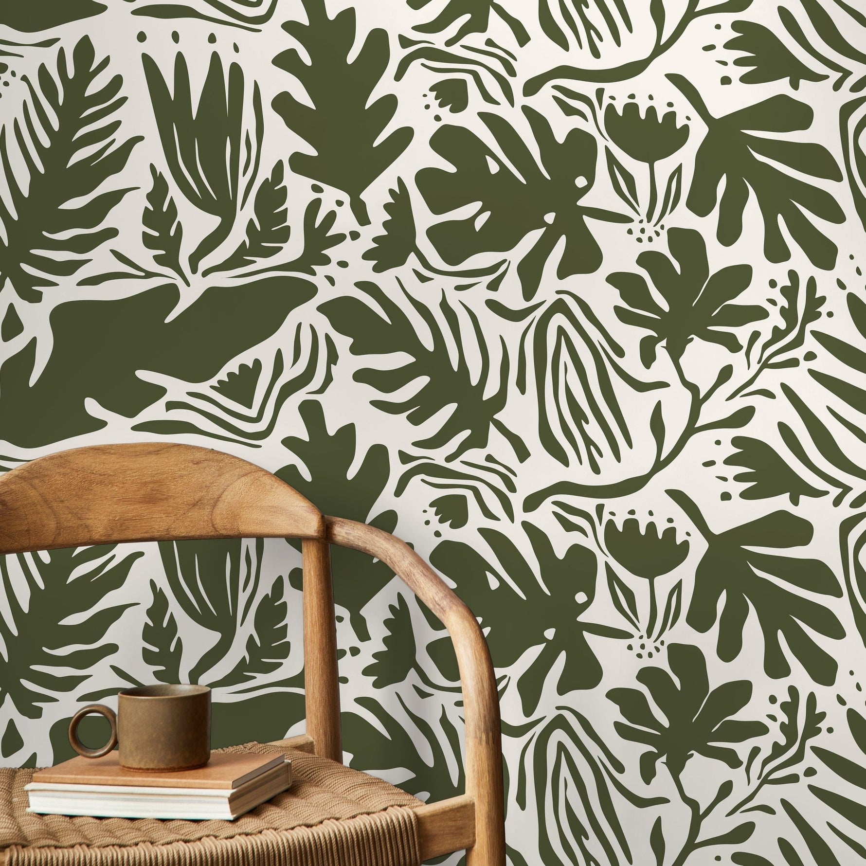 Tropical Leaf Abstraction Wallpaper - D667 - WallTrend
