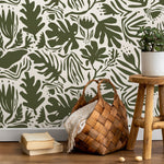 Tropical Leaf Abstraction Wallpaper - D667 - WallTrend