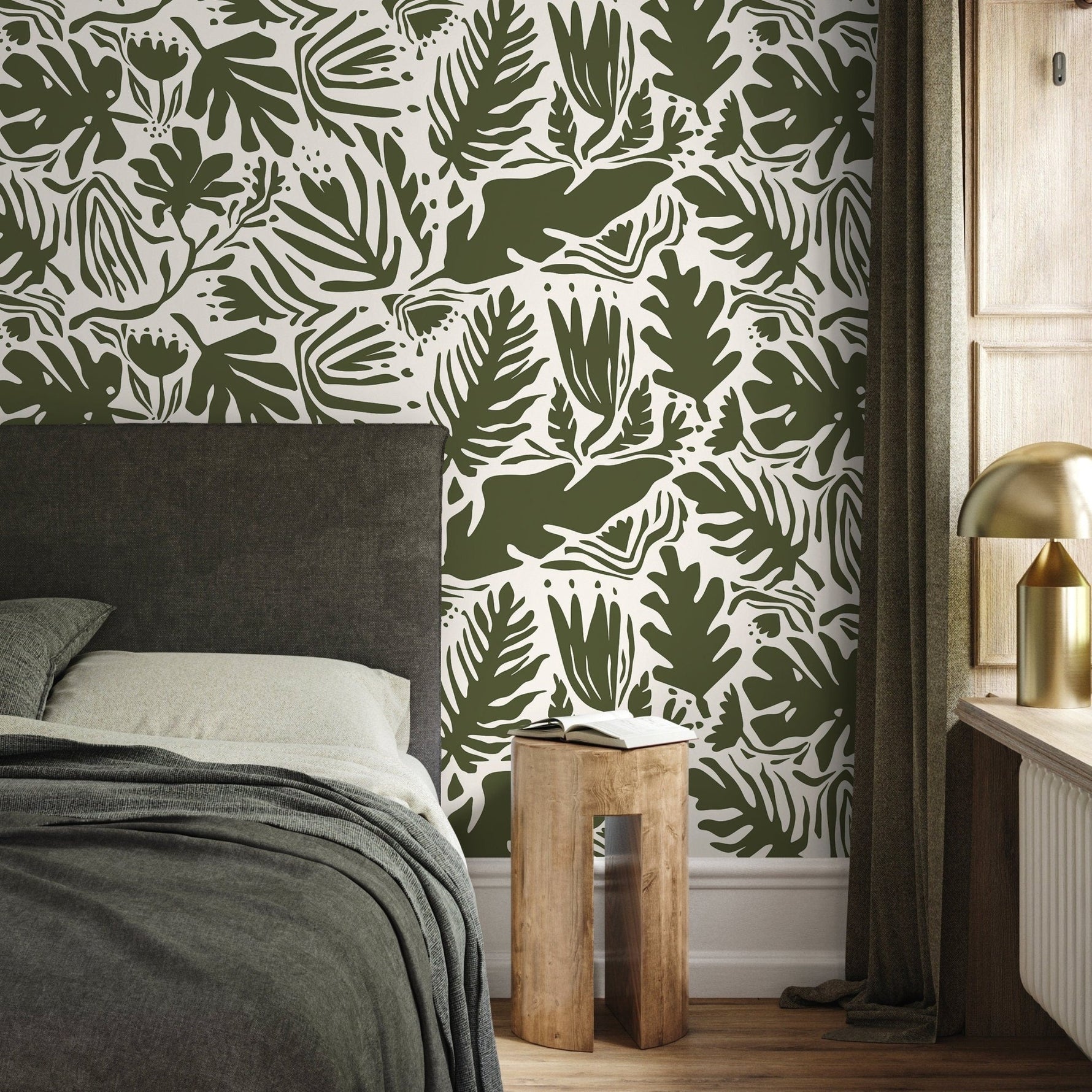 Tropical Leaf Abstraction Wallpaper - D667 - WallTrend