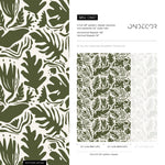 Tropical Leaf Abstraction Wallpaper - D667 - WallTrend