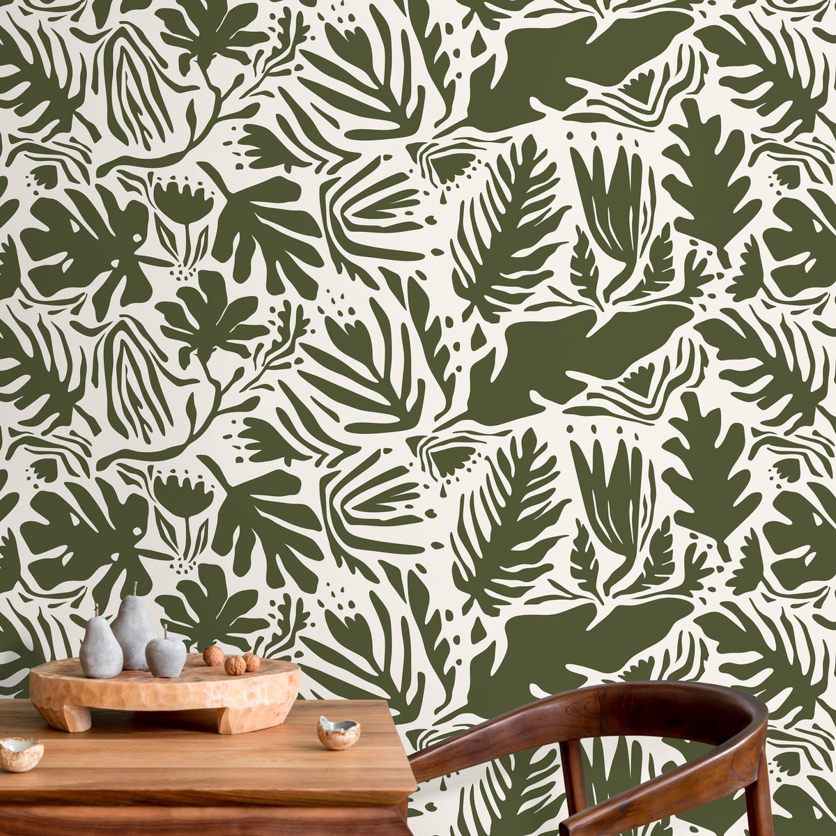 Tropical Leaf Abstraction Wallpaper - D667 - WallTrend