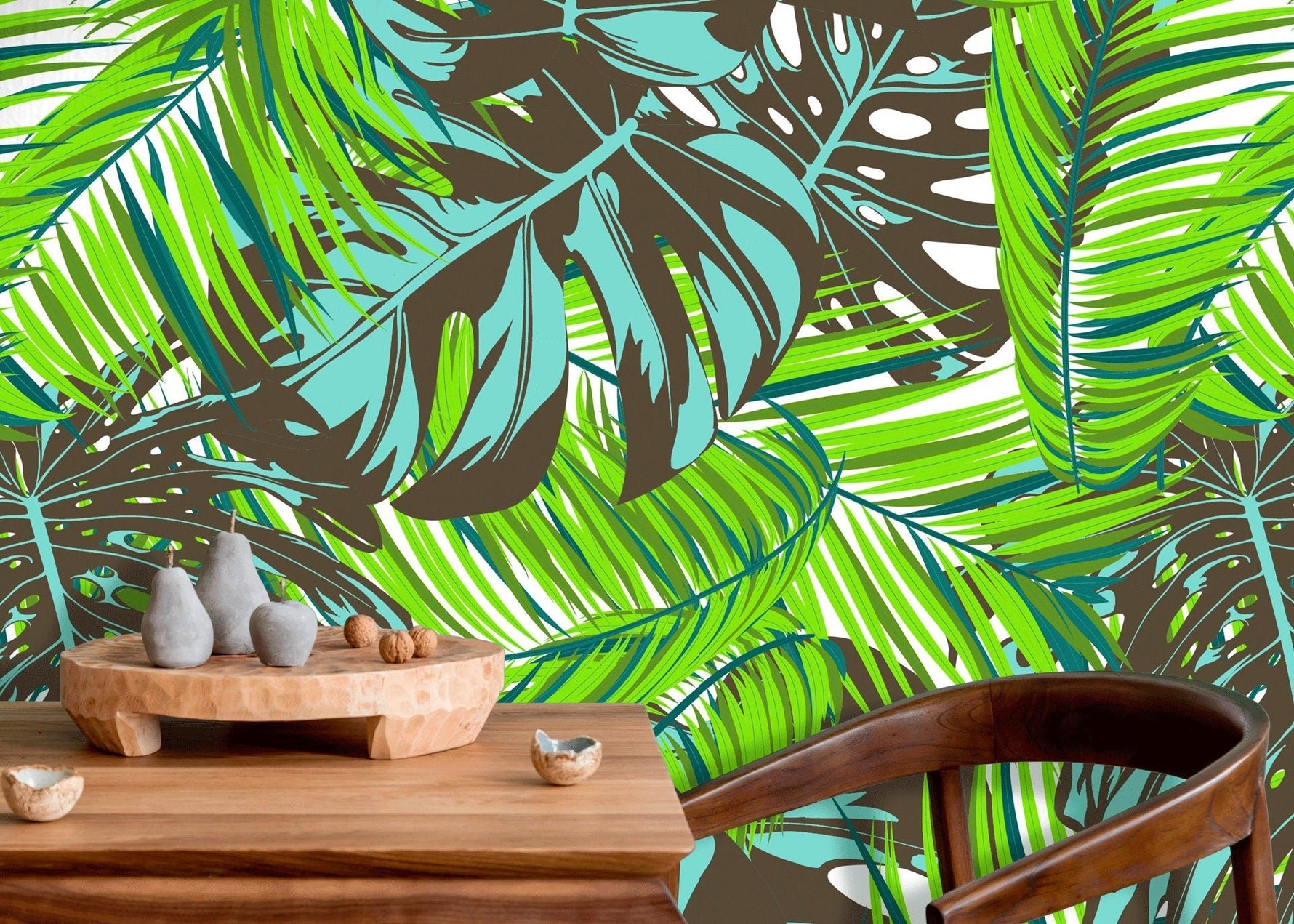 Tropical Leaf Abundance Wallpaper - B104 - WallTrend