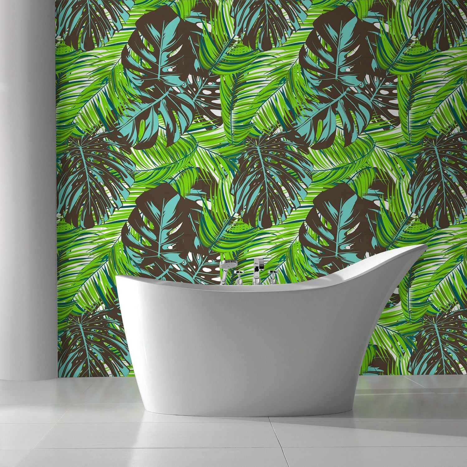 Tropical Leaf Abundance Wallpaper - B104 - WallTrend