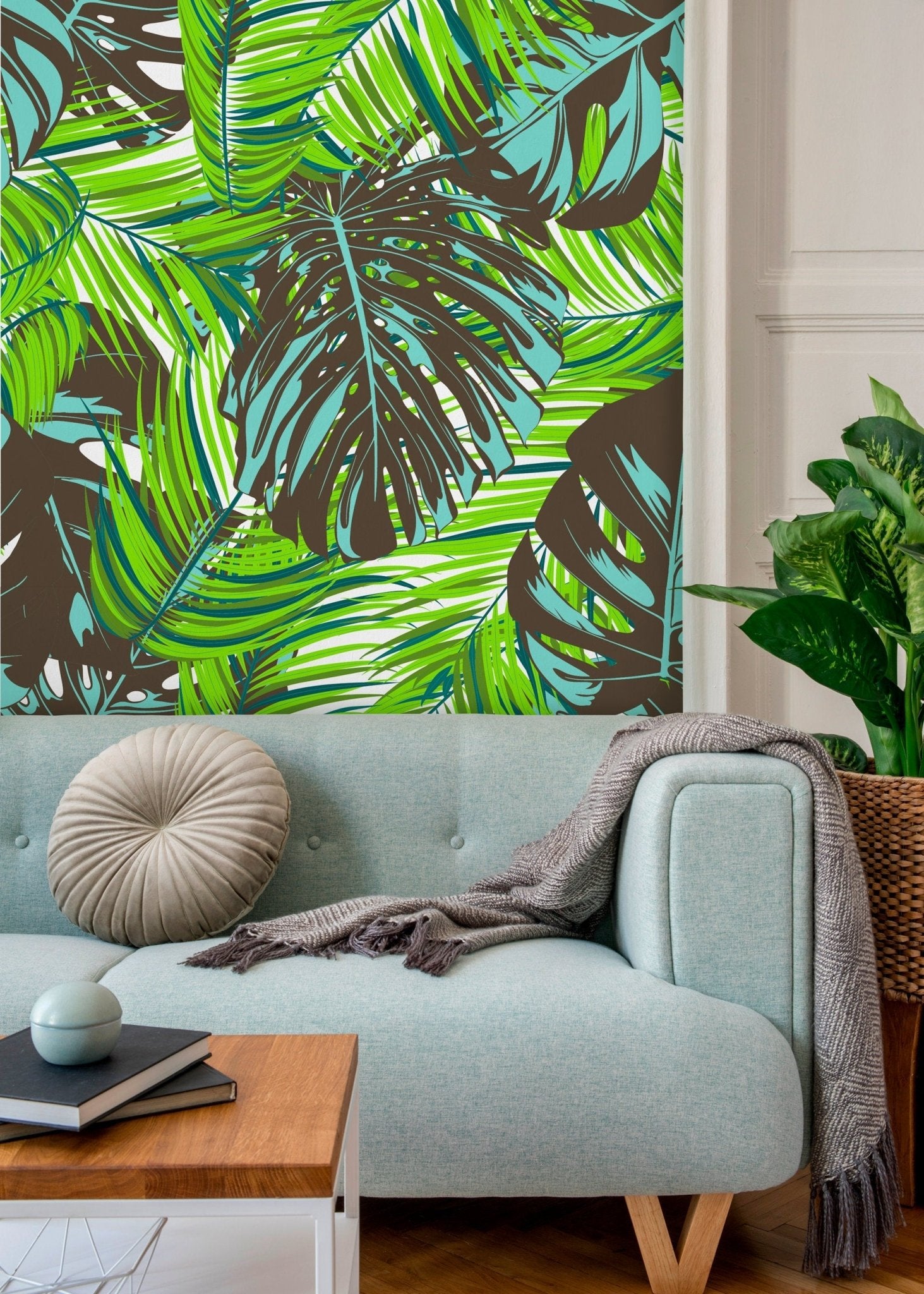 Tropical Leaf Abundance Wallpaper - B104 - WallTrend