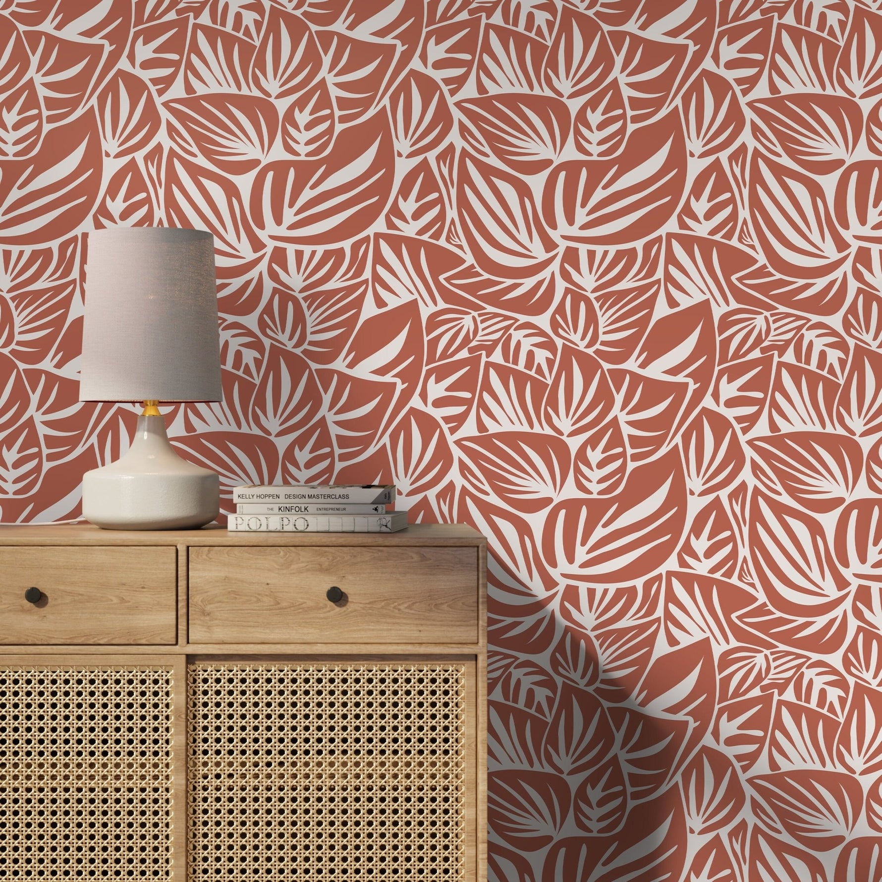 Tropical Leaf Delight Wallpaper - D650 - WallTrend