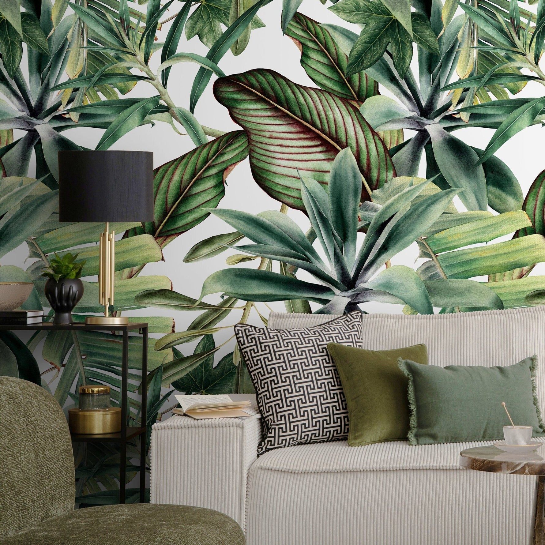 Tropical Leaf Extravaganza Wallpaper - A450 - WallTrend