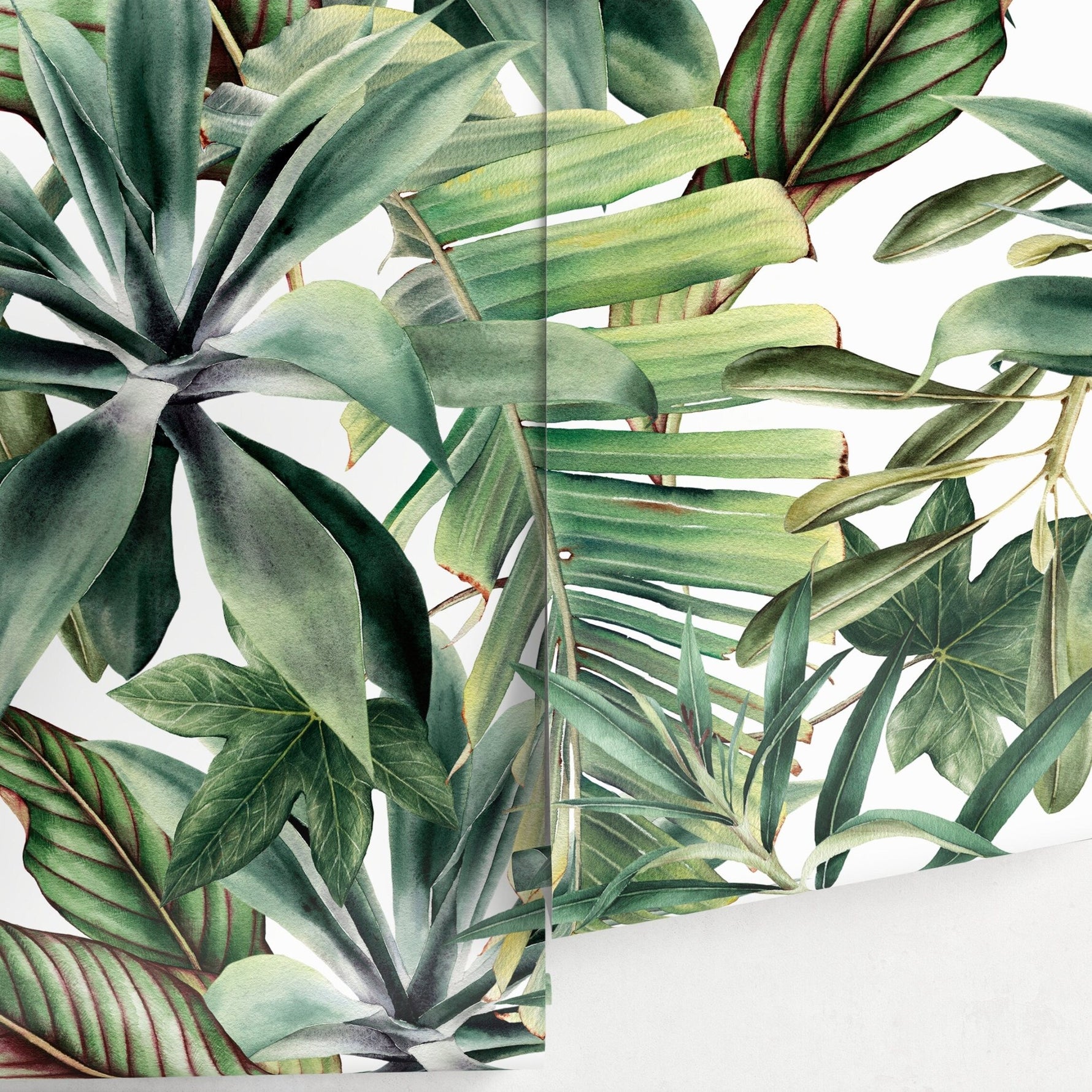 Tropical Leaf Extravaganza Wallpaper - A450 - WallTrend