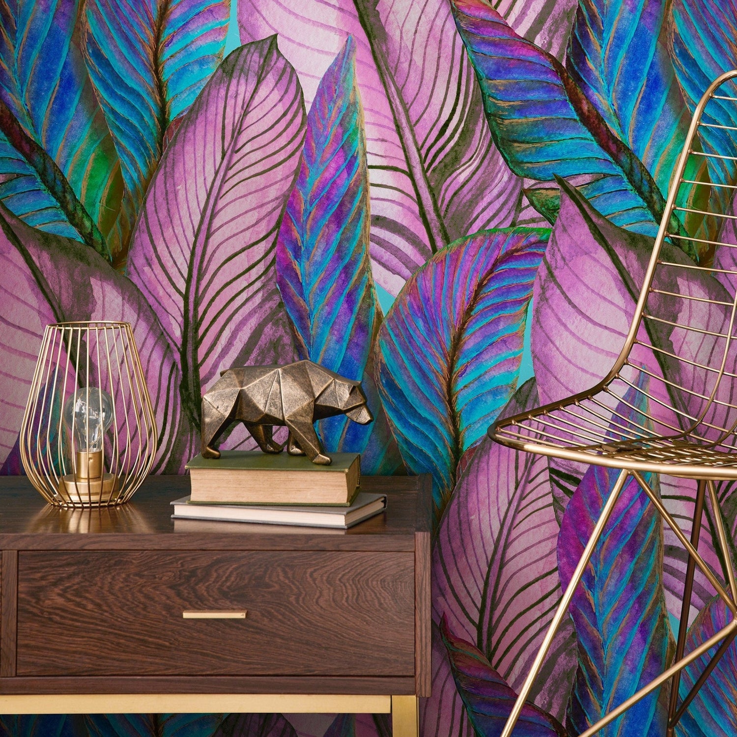 Tropical Leaf Extravaganza Wallpaper - A964 - WallTrend