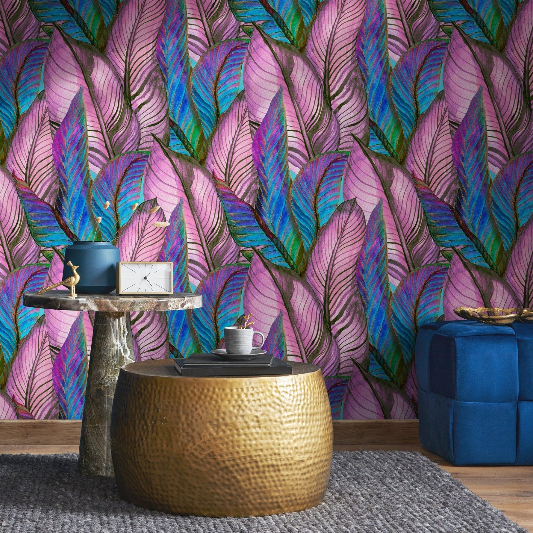 Tropical Leaf Extravaganza Wallpaper - A964 - WallTrend