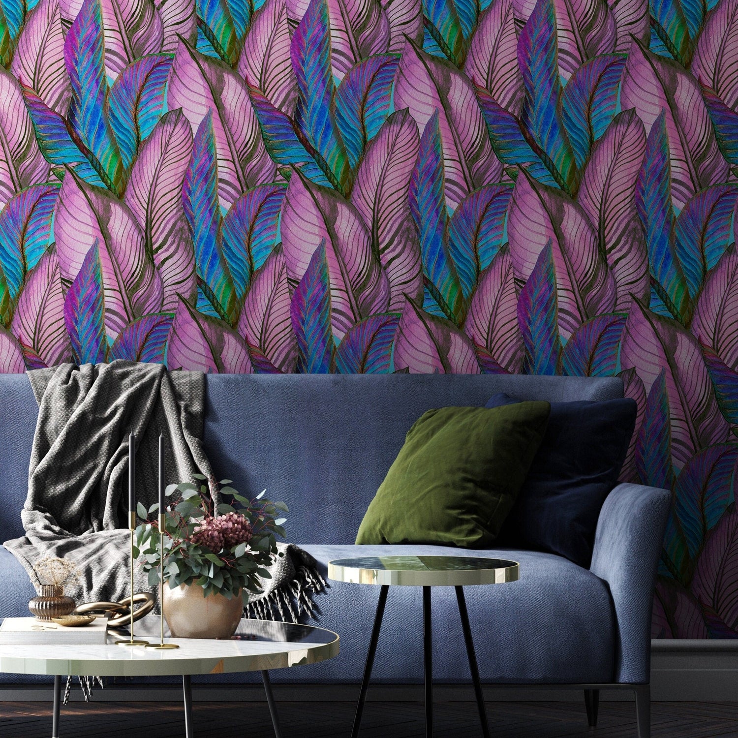 Tropical Leaf Extravaganza Wallpaper - A964 - WallTrend