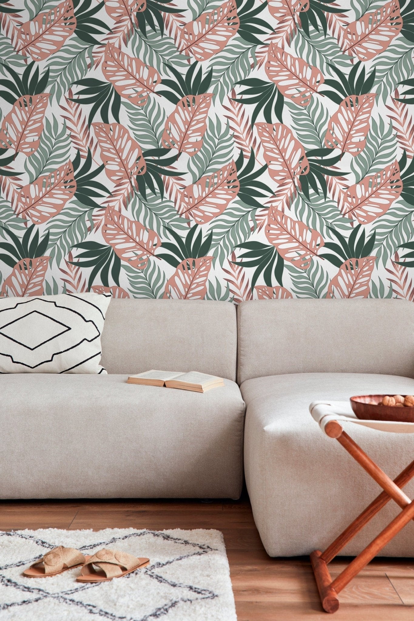 Tropical Leaf Harmony Wallpaper - C057 - WallTrend