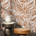 Tropical Leaf Harmony Wallpaper - D648 - WallTrend