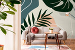Tropical Leaf Illustration Wallpaper - B963 - WallTrend