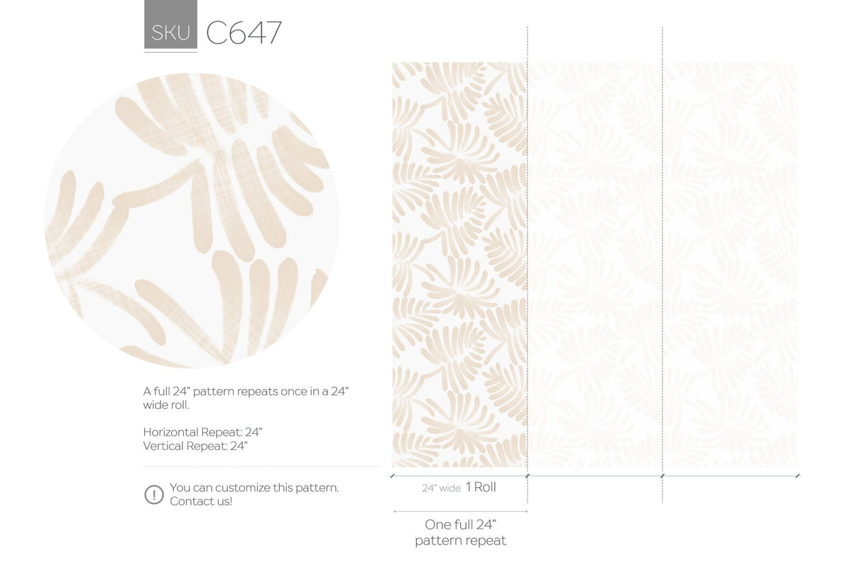 Tropical Leaf Impressions Wallpaper - C647 - WallTrend