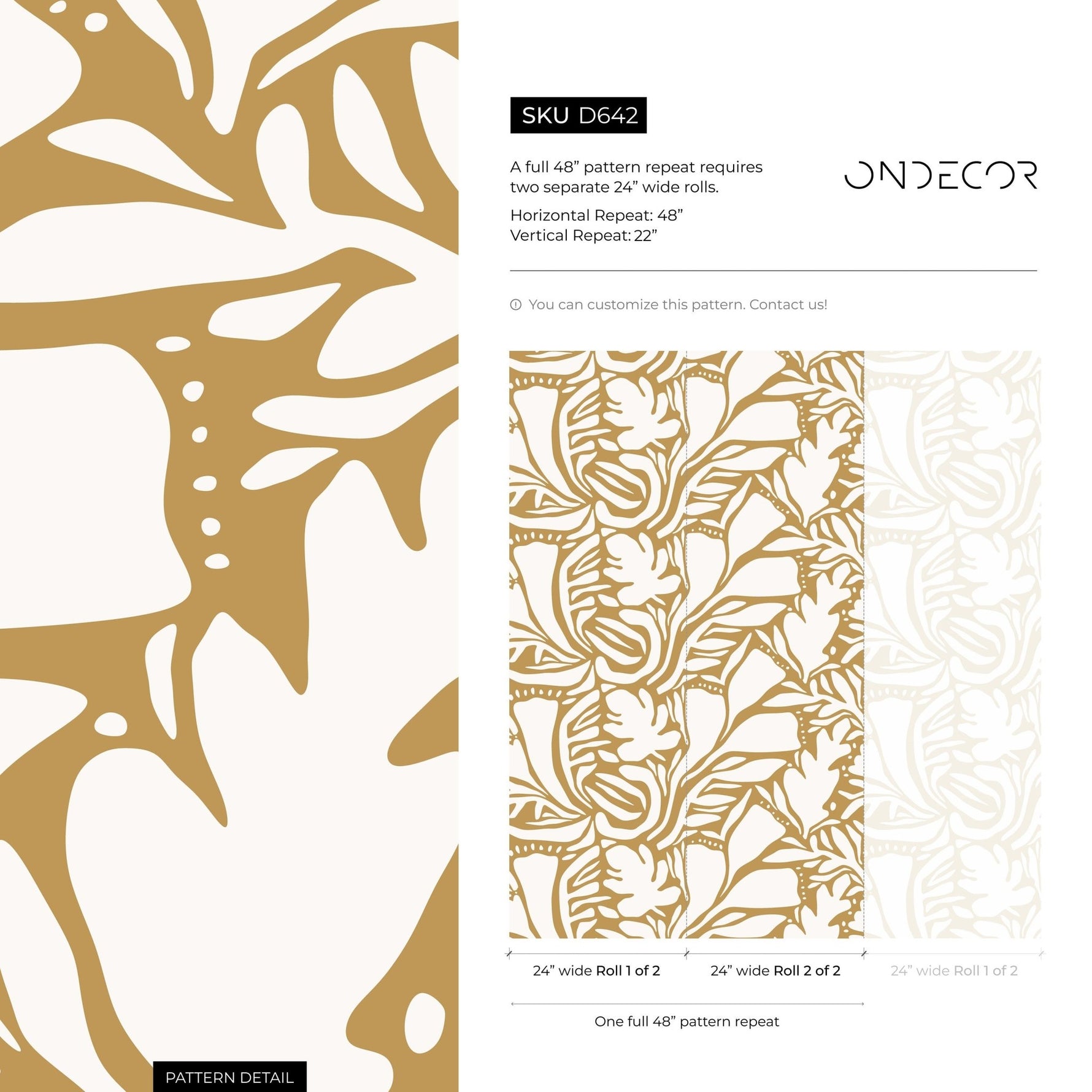 Tropical Leaf Impressions Wallpaper - D642 - WallTrend