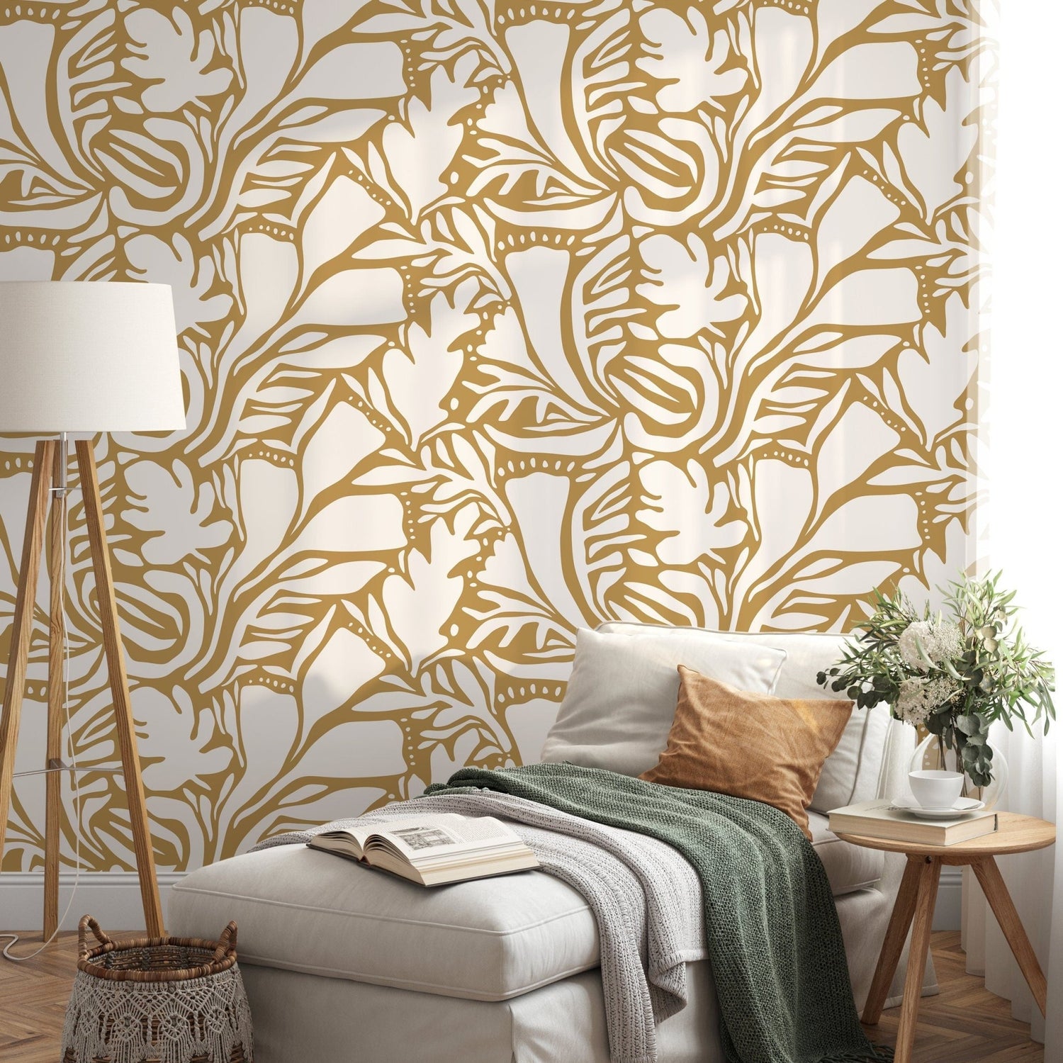 Tropical Leaf Impressions Wallpaper - D642 - WallTrend