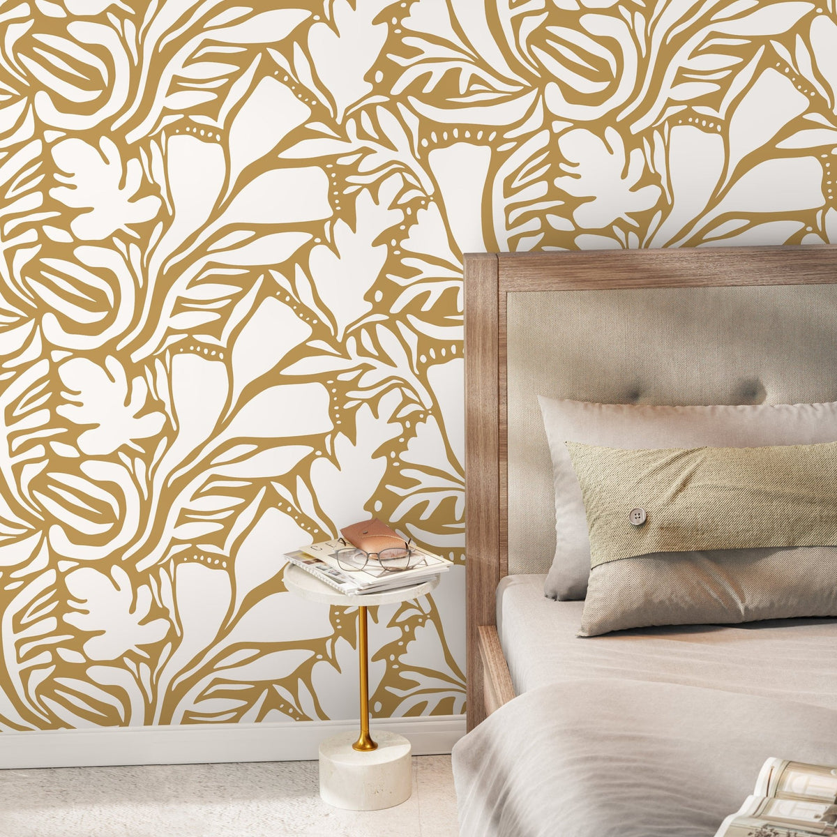 Tropical Leaf Impressions Wallpaper - D642 - WallTrend