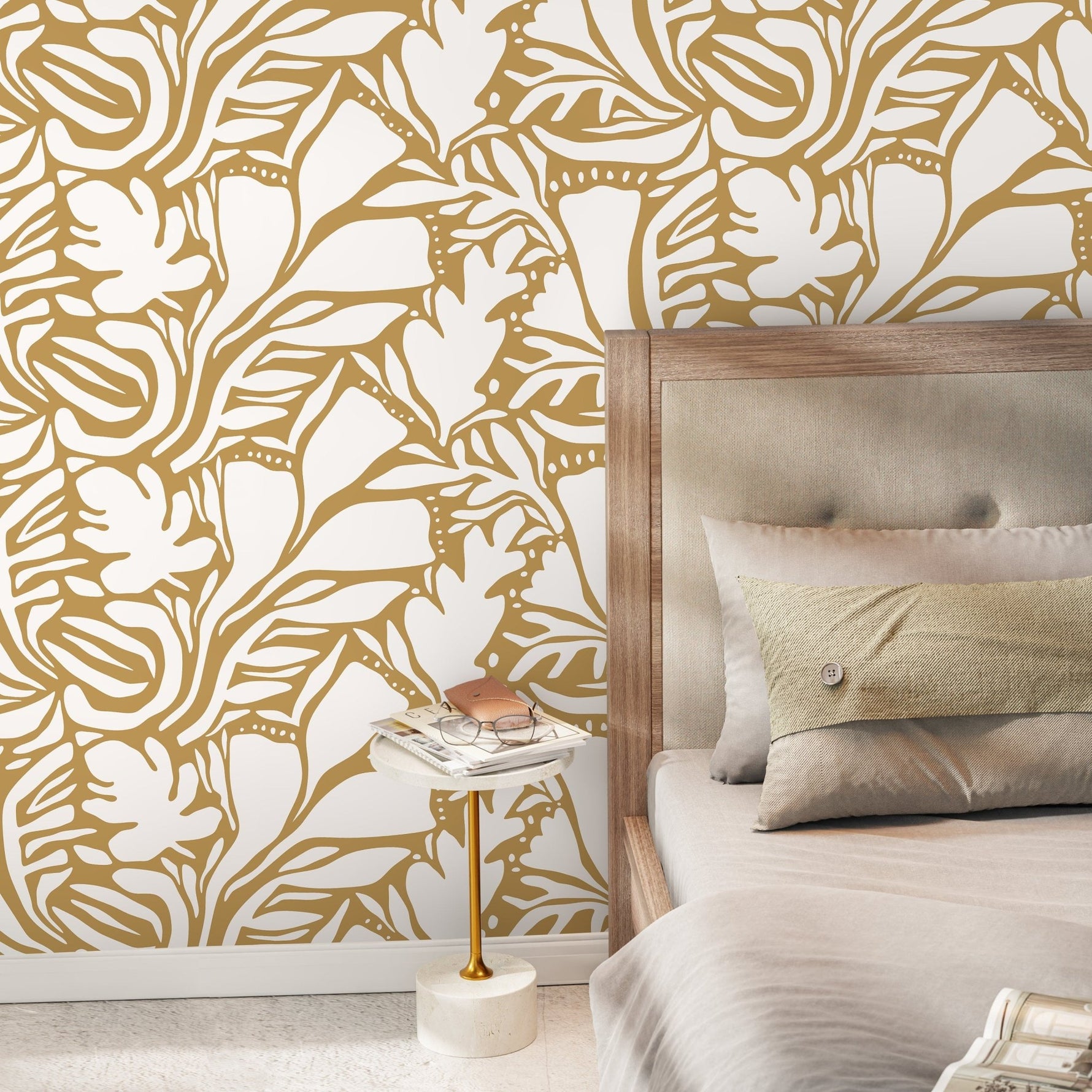 Tropical Leaf Impressions Wallpaper - D642 - WallTrend