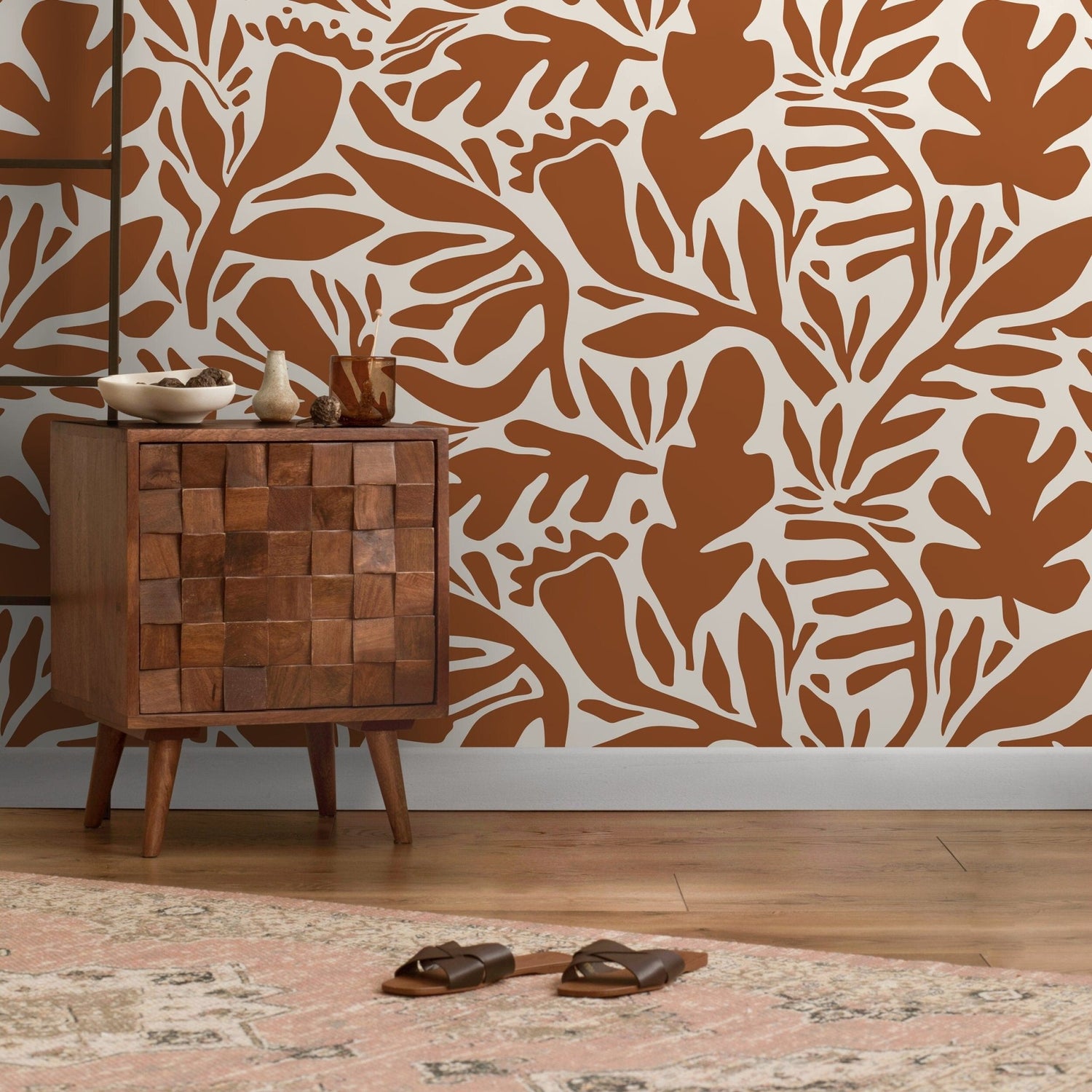 Tropical Leaf Impressions Wallpaper - D698 - WallTrend