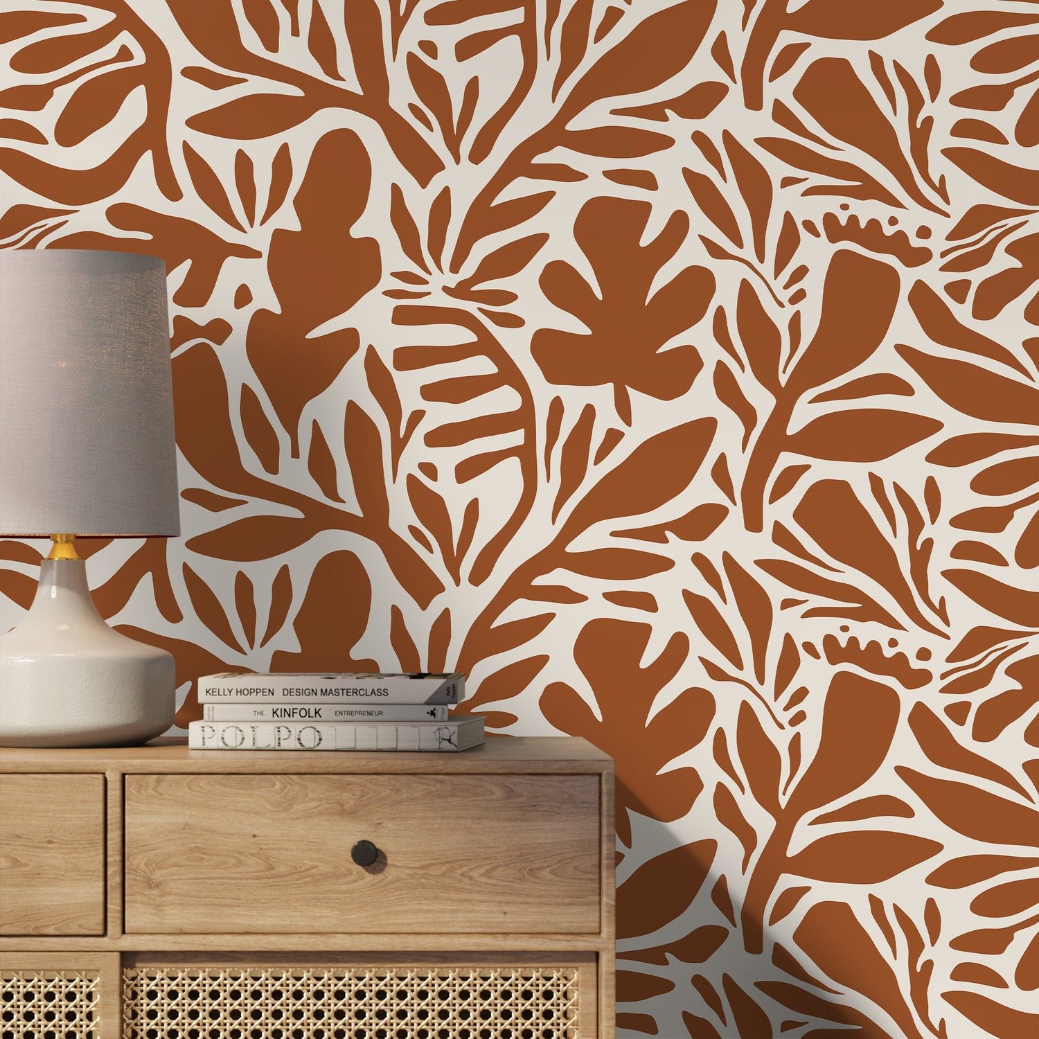 Tropical Leaf Impressions Wallpaper - D698 - WallTrend