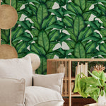 Tropical Leaf Paradise Wallpaper - A256 - WallTrend