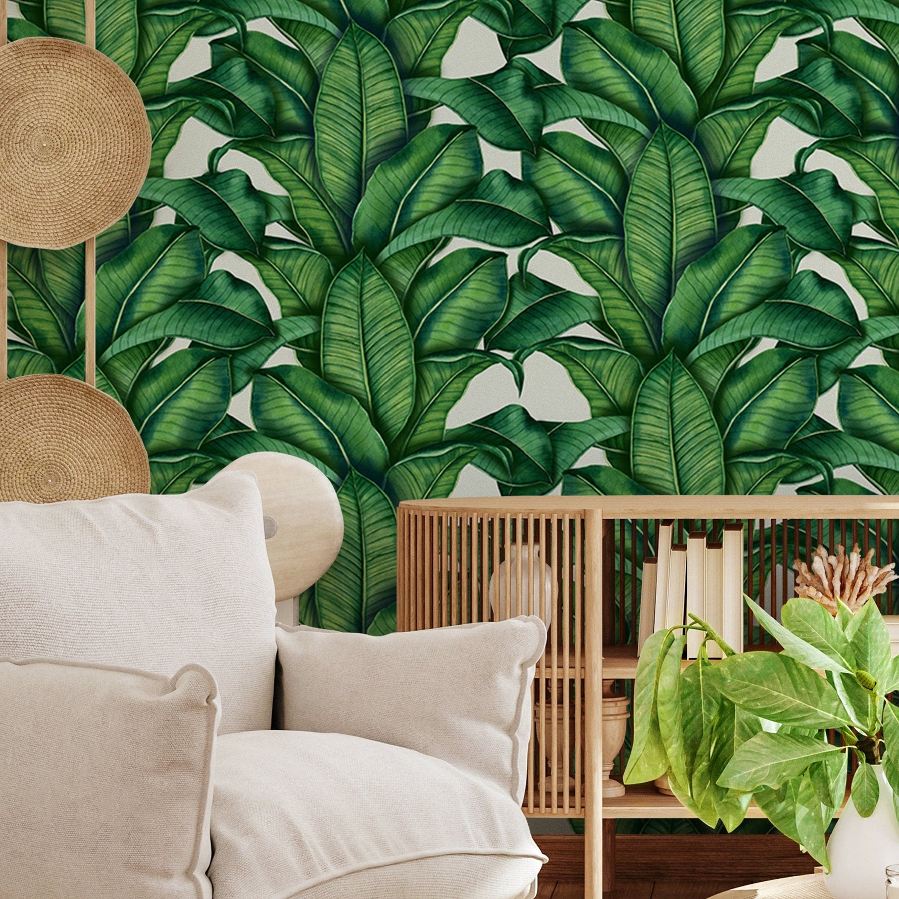 Tropical Leaf Paradise Wallpaper - A256 - WallTrend