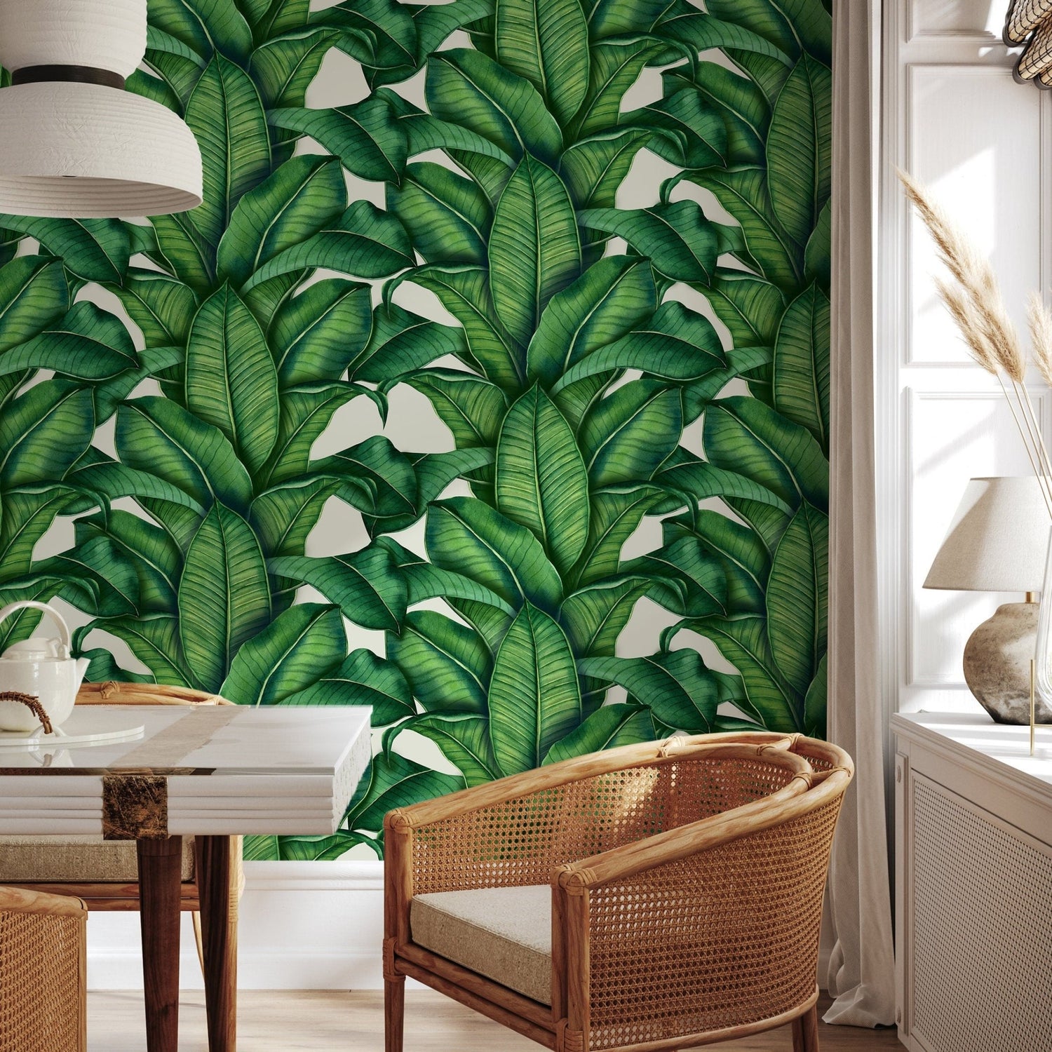 Tropical Leaf Paradise Wallpaper - A256 - WallTrend