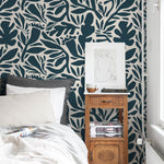 Tropical Leaf Silhouette Wallpaper - D699 - WallTrend